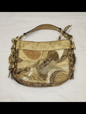 Coach Gold Patchwork Hobo Bag